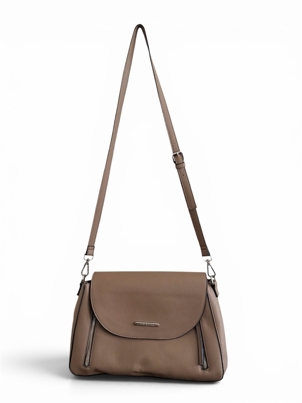 Steve Madden Taupe Textured Crossbody Bag